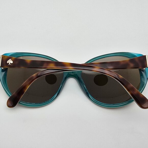 Kate Spade Finola Havana Teal Frame Polarized Dark Brown Lens Sunglasses w/ Case main image 13